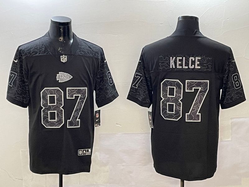Men Kansas City Chiefs 87 Kelce Black 2025 Nike Vapor Limited NFL Jersey style 210
